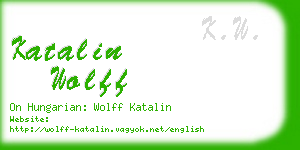 katalin wolff business card